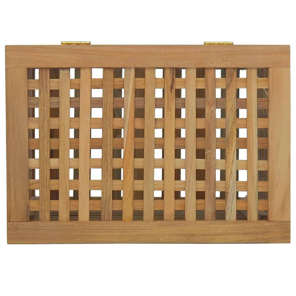 vidaXL Καλάθι Άπλυτων 50x35x60 εκ. από Μασίφ Ξύλο Teak