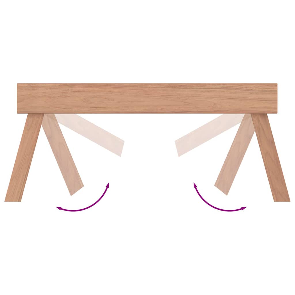 vidaXL Δίσκος Πτυσσόμενος 55x35x25 εκ. από Μασίφ Ξύλο Teak