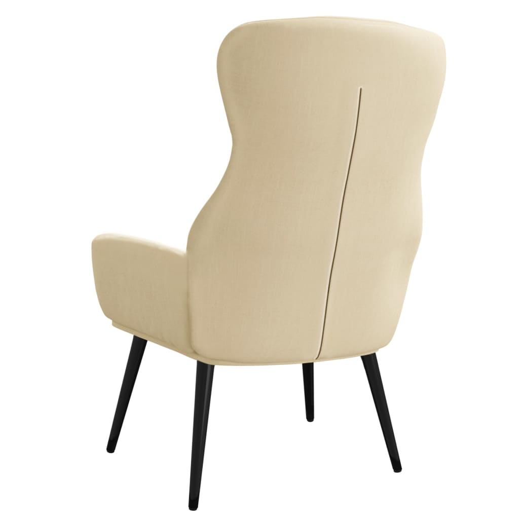 vidaXL Πολυθρόνα Relax Κρεμ Υφασμάτινη