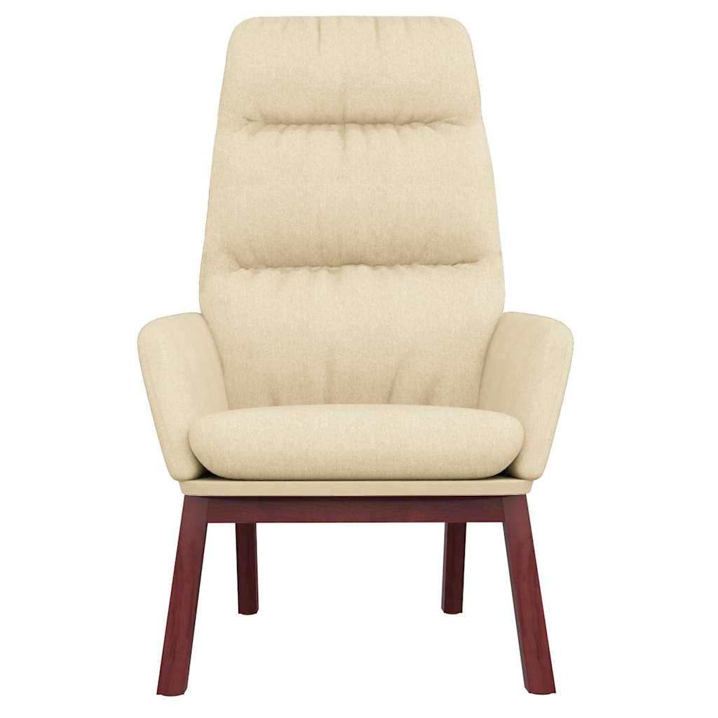 vidaXL Πολυθρόνα Relax Κρεμ Υφασμάτινη