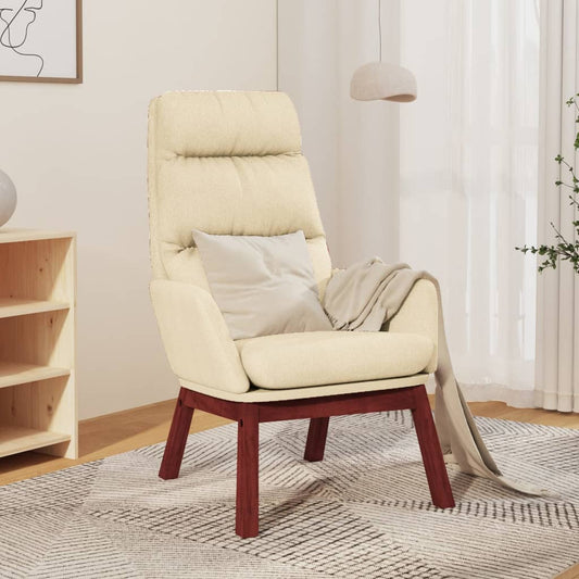 vidaXL Πολυθρόνα Relax Κρεμ Υφασμάτινη