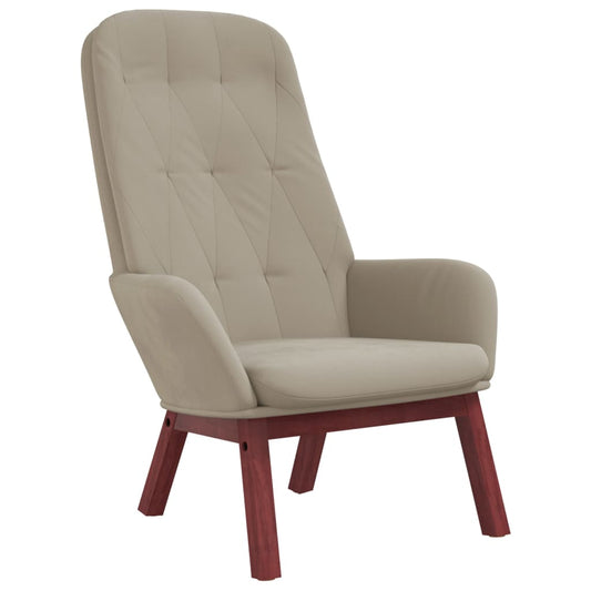 vidaXL Πολυθρόνα Relax Ανοιχτό Γκρι Βελούδινη