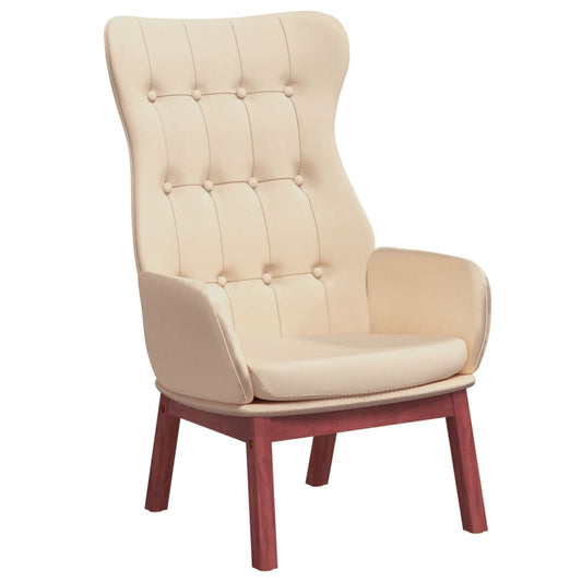 vidaXL Πολυθρόνα Relax Κρεμ Υφασμάτινη