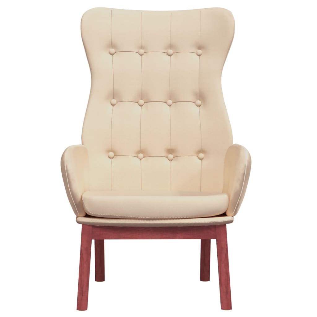 vidaXL Πολυθρόνα Relax Κρεμ Υφασμάτινη