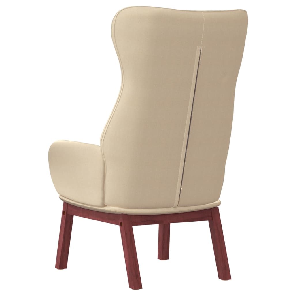 vidaXL Πολυθρόνα Relax Κρεμ Υφασμάτινη