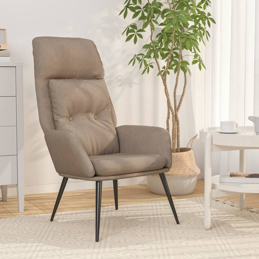 vidaXL Πολυθρόνα Relax Taupe από Συνθετικό Καστόρι