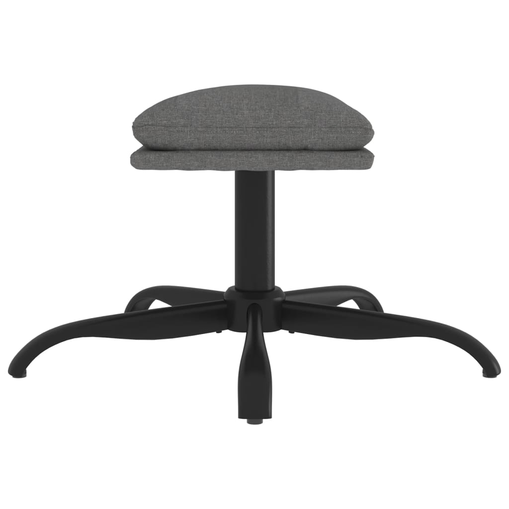 vidaXL Υποπόδιο Ανοιχτό Γκρι 60x60x36 εκ. Υφασμάτινο