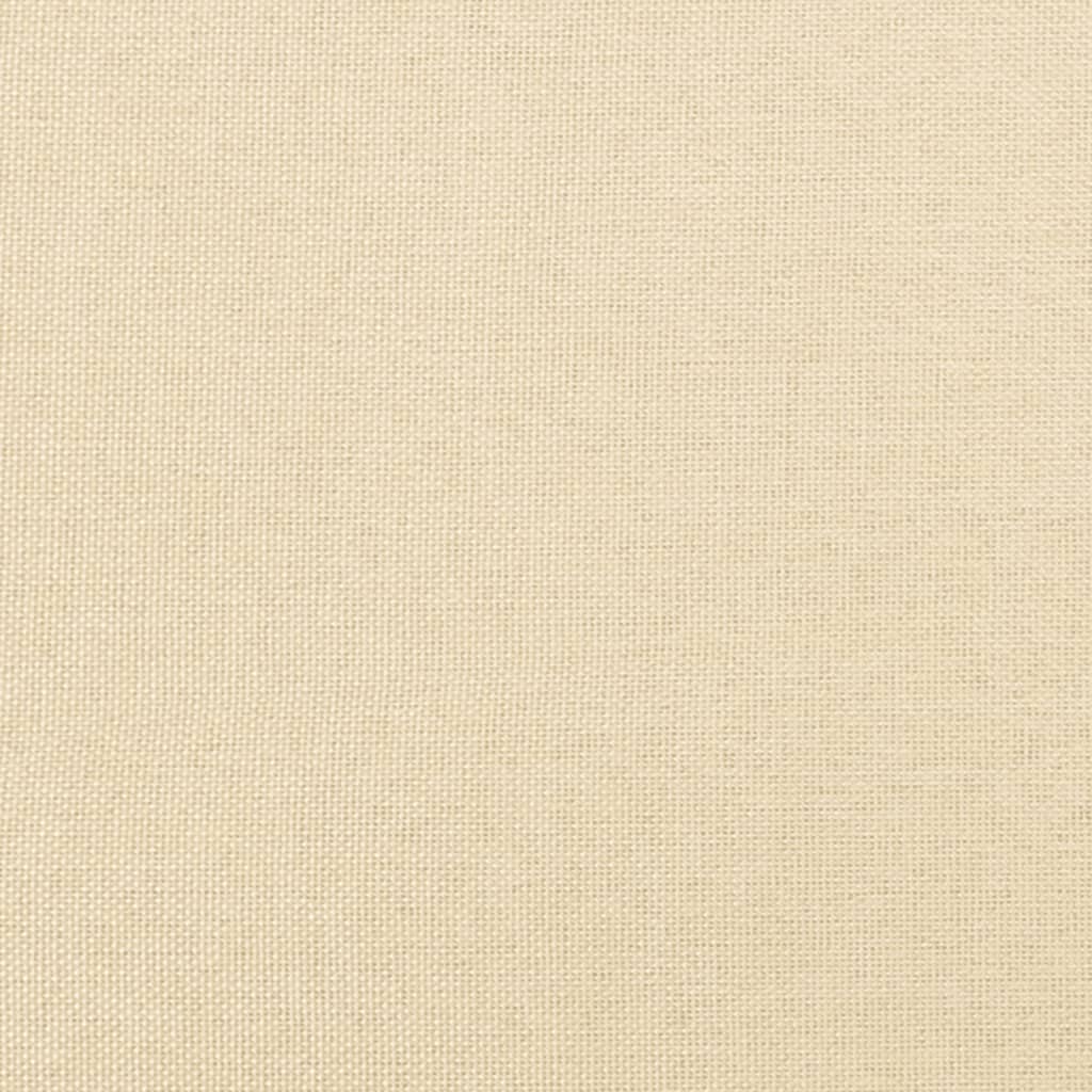 vidaXL Υποπόδιο Κρεμ 60x60x36 εκ. Υφασμάτινο