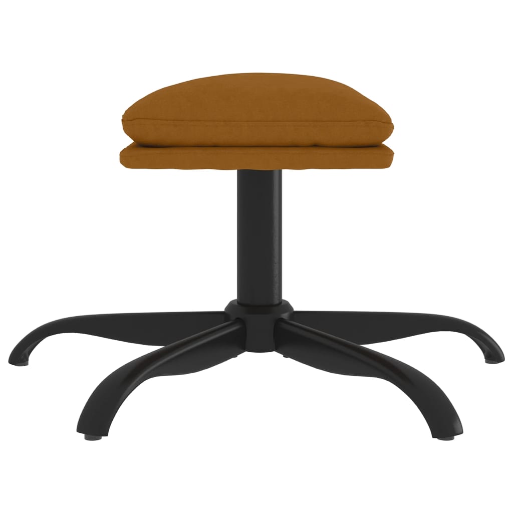 vidaXL Υποπόδιο Καφέ 60x60x36 εκ. Βελούδινο