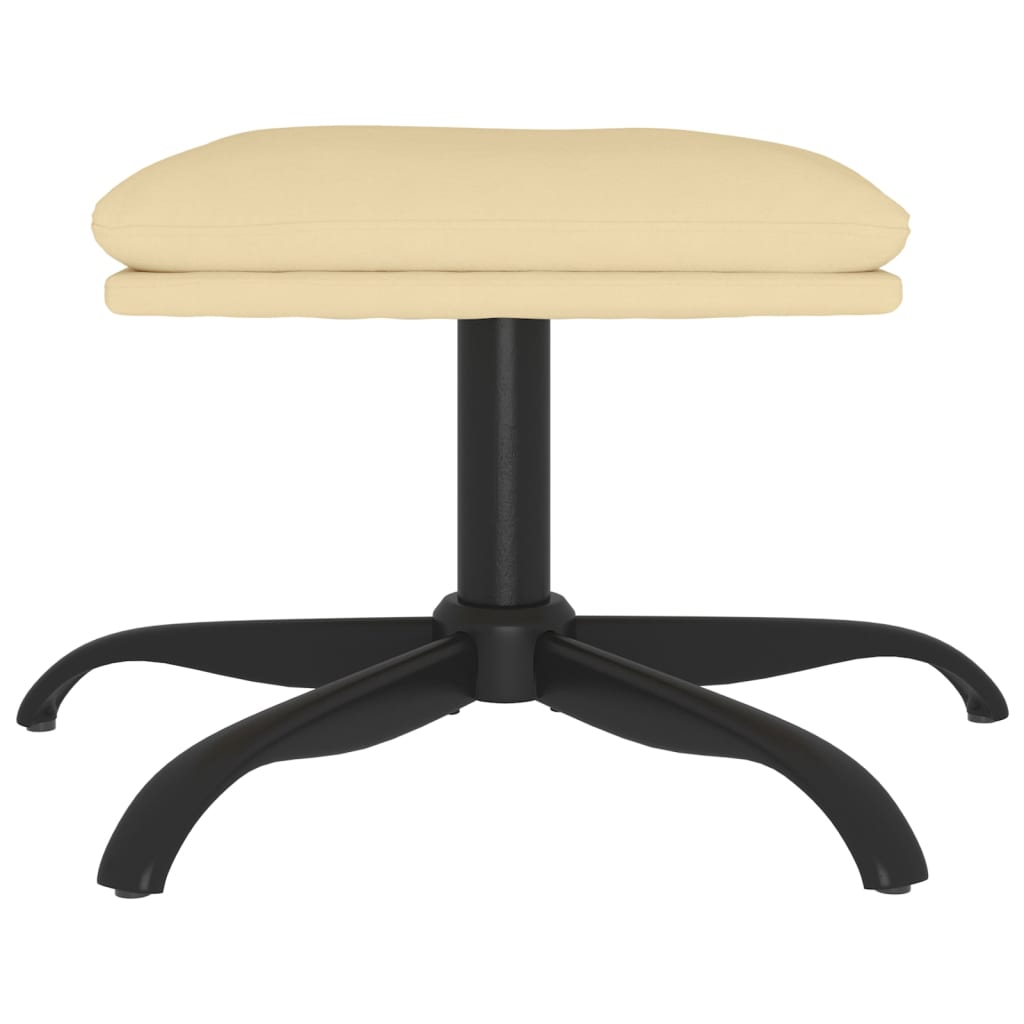 vidaXL Υποπόδιο Λευκό 60x60x36 εκ. Βελούδινο