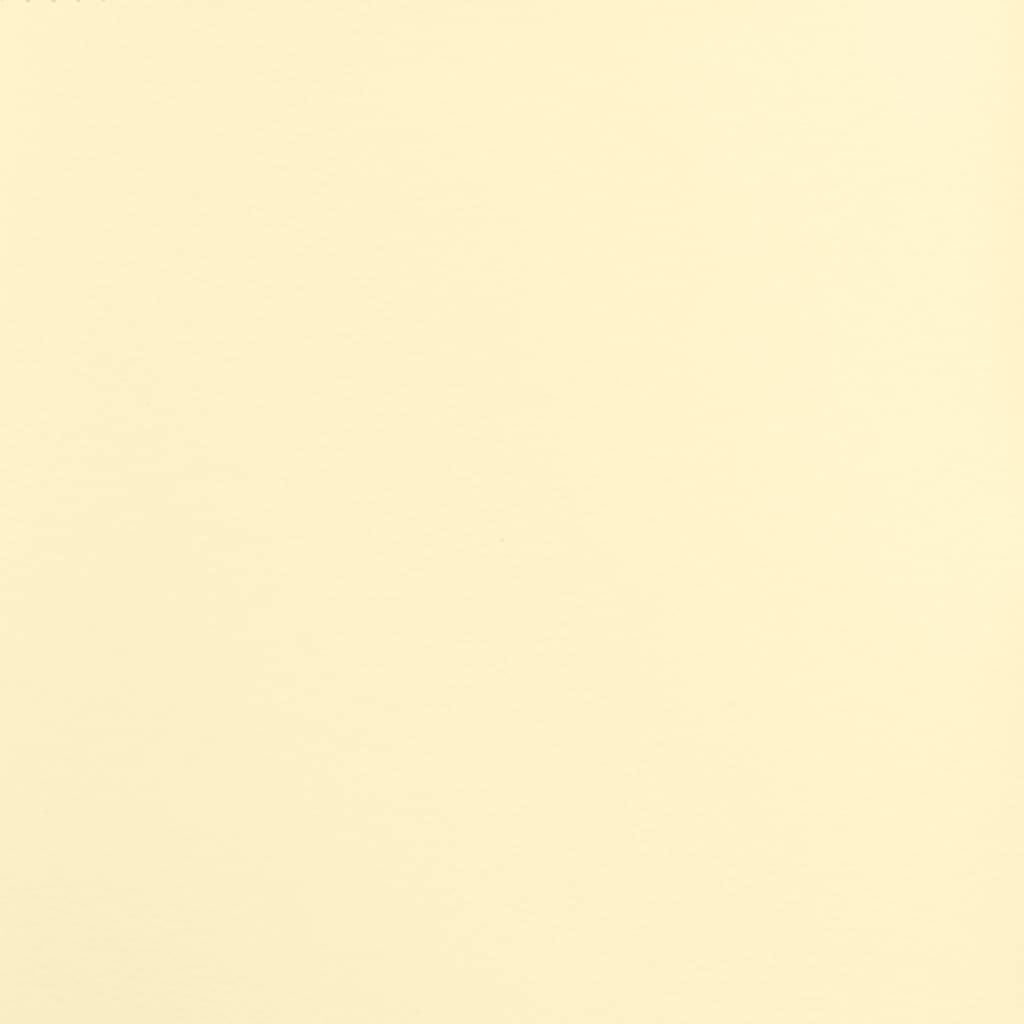 vidaXL Υποπόδιο Κρεμ 60x60x36 εκ. από Συνθετικό Δέρμα