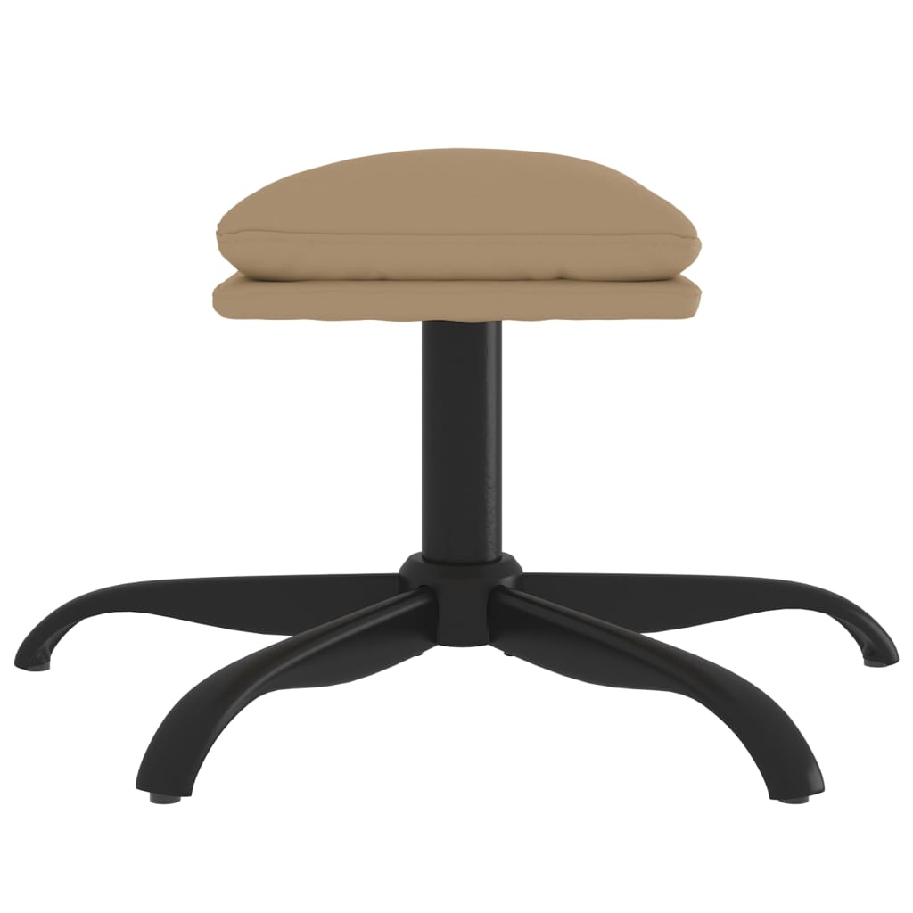 vidaXL Υποπόδιο Καπουτσίνο 60x60x36 εκ. από Συνθετικό Δέρμα