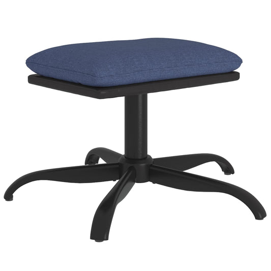 vidaXL Υποπόδιο Μπλε 60x60x36 εκ. Ύφασμα & Συνθετικό Δέρμα