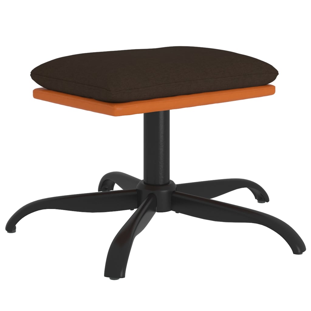 vidaXL Υποπόδιο Καφέ 60x60x36 εκ. Ύφασμα & Συνθετικό Δέρμα