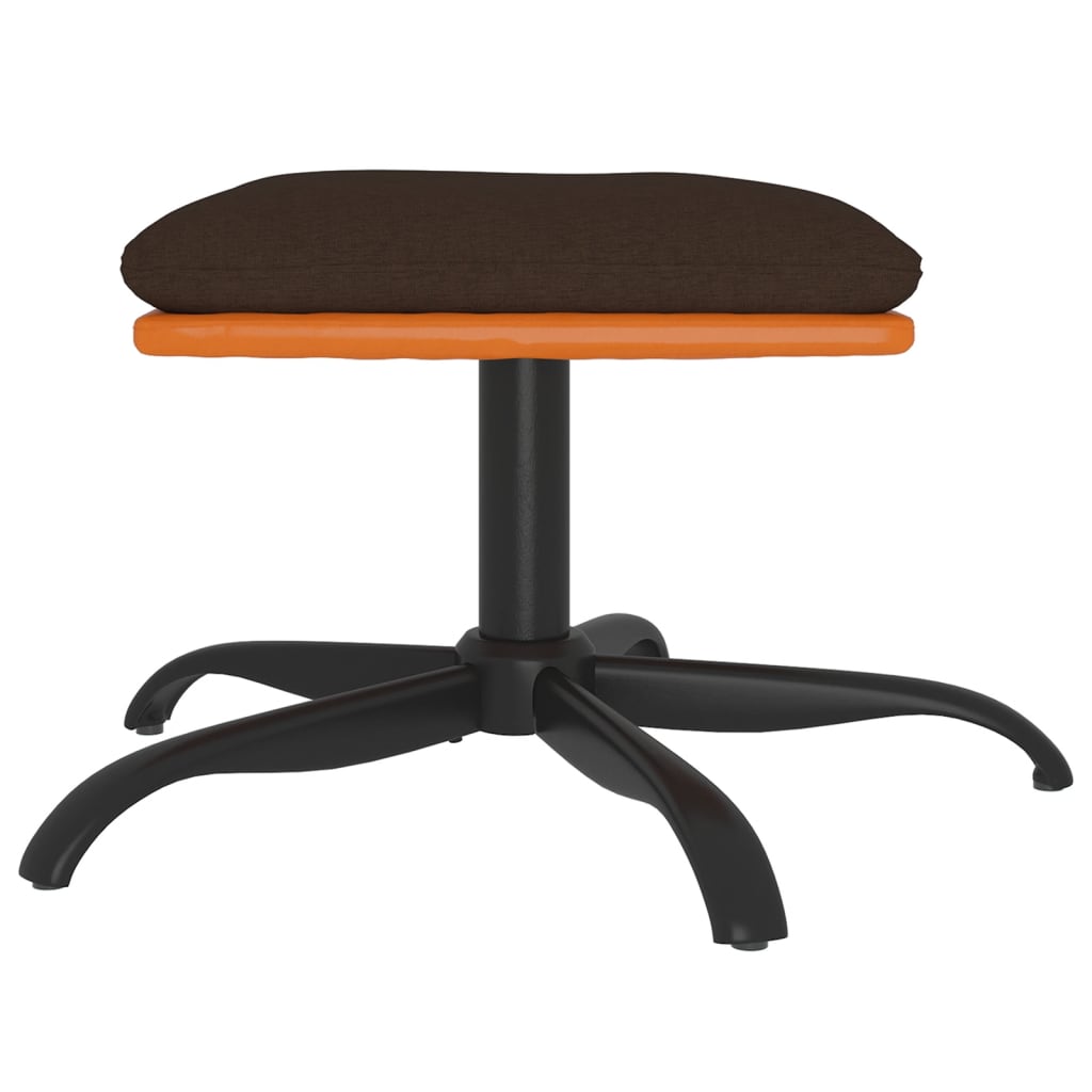 vidaXL Υποπόδιο Καφέ 60x60x36 εκ. Ύφασμα & Συνθετικό Δέρμα