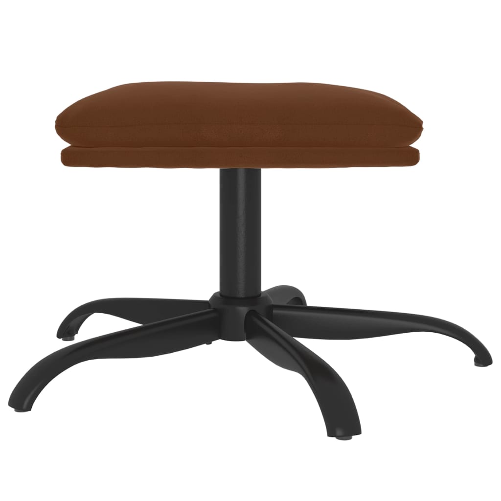 vidaXL Υποπόδιο Καφέ 60x60x36 εκ. από Ύφασμα Μικροϊνών