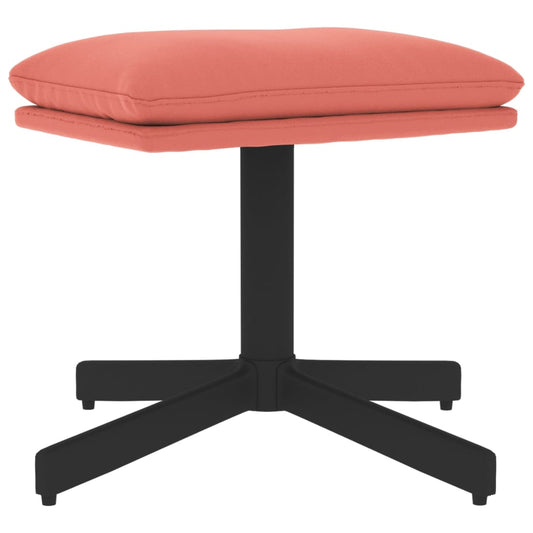 vidaXL Υποπόδιο Ροζ 60x60x36 εκ. Βελούδινο