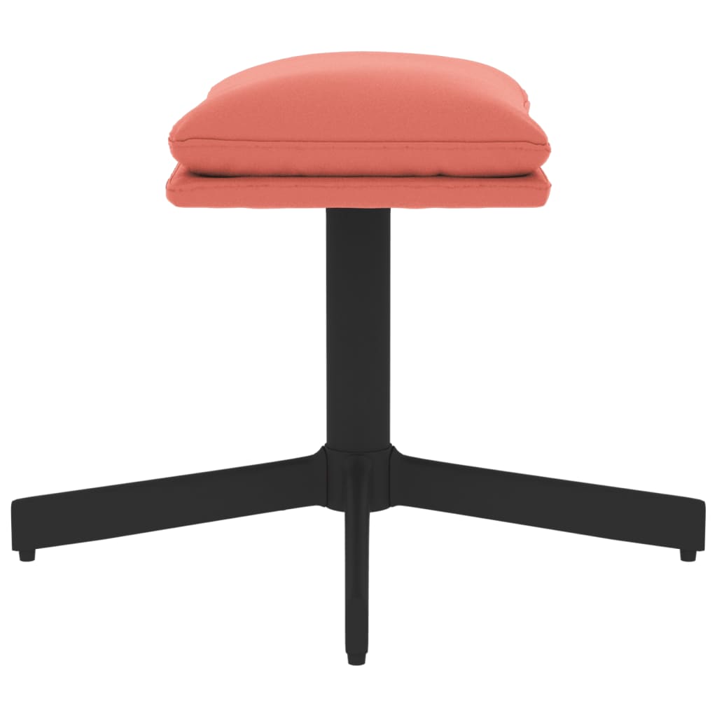 vidaXL Υποπόδιο Ροζ 60x60x36 εκ. Βελούδινο