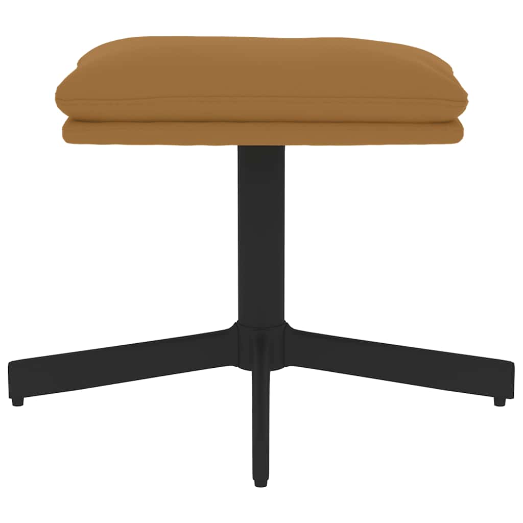 vidaXL Υποπόδιο Καφέ 60x60x36 εκ. Βελούδινο