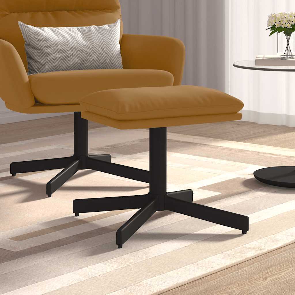 vidaXL Υποπόδιο Καφέ 60x60x36 εκ. Βελούδινο