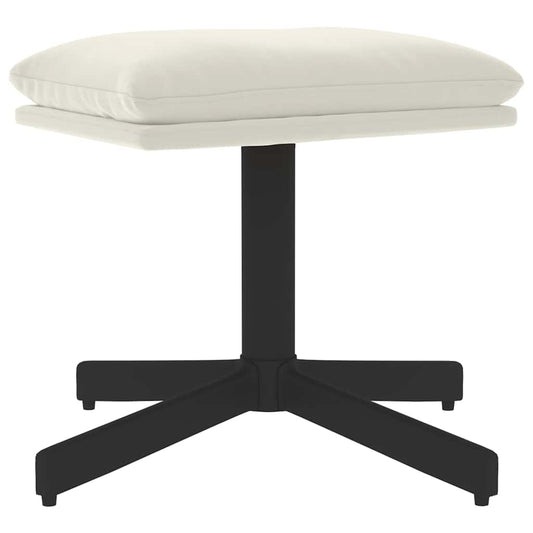 vidaXL Υποπόδιο Λευκό 60x60x36 εκ. Βελούδινο