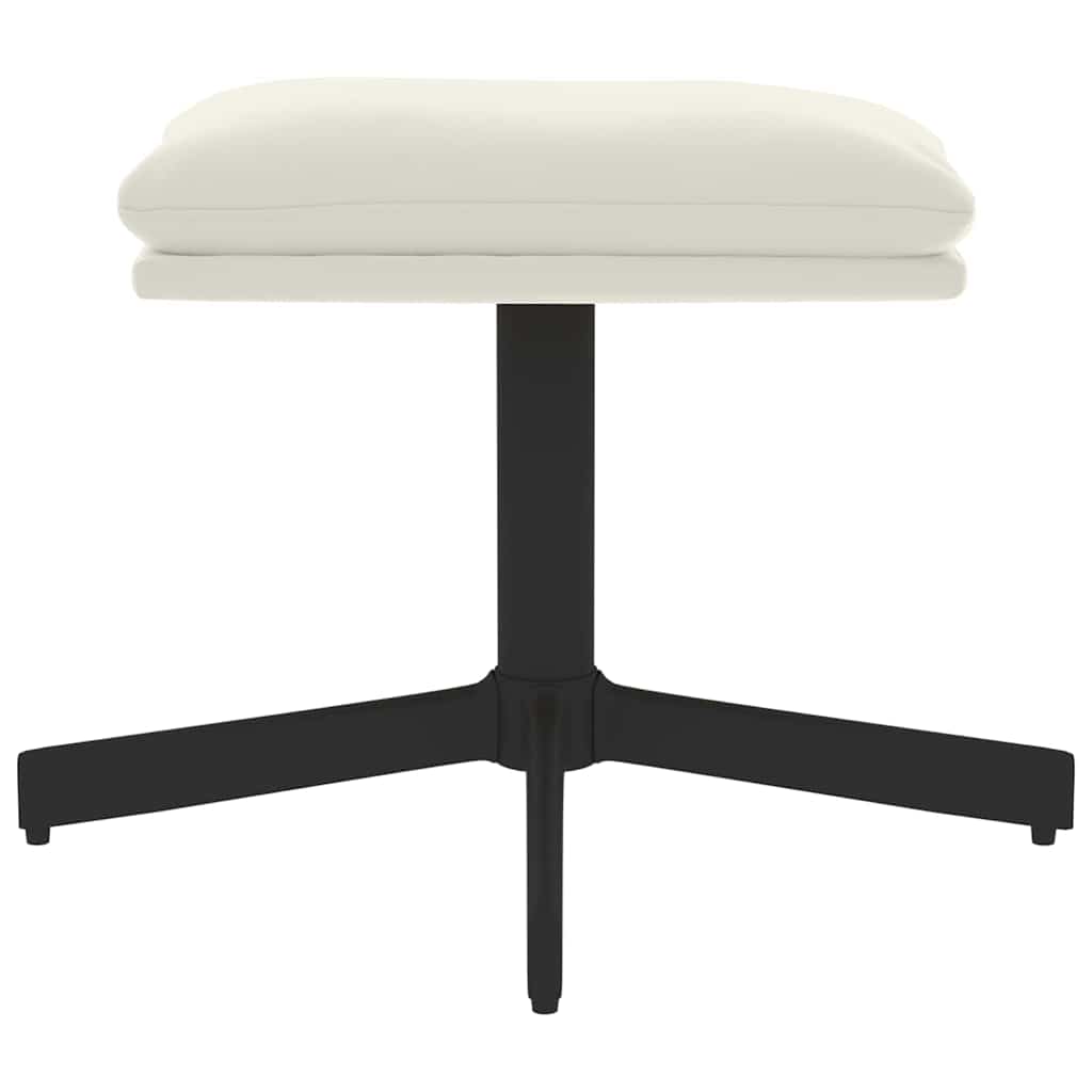 vidaXL Υποπόδιο Λευκό 60x60x36 εκ. Βελούδινο