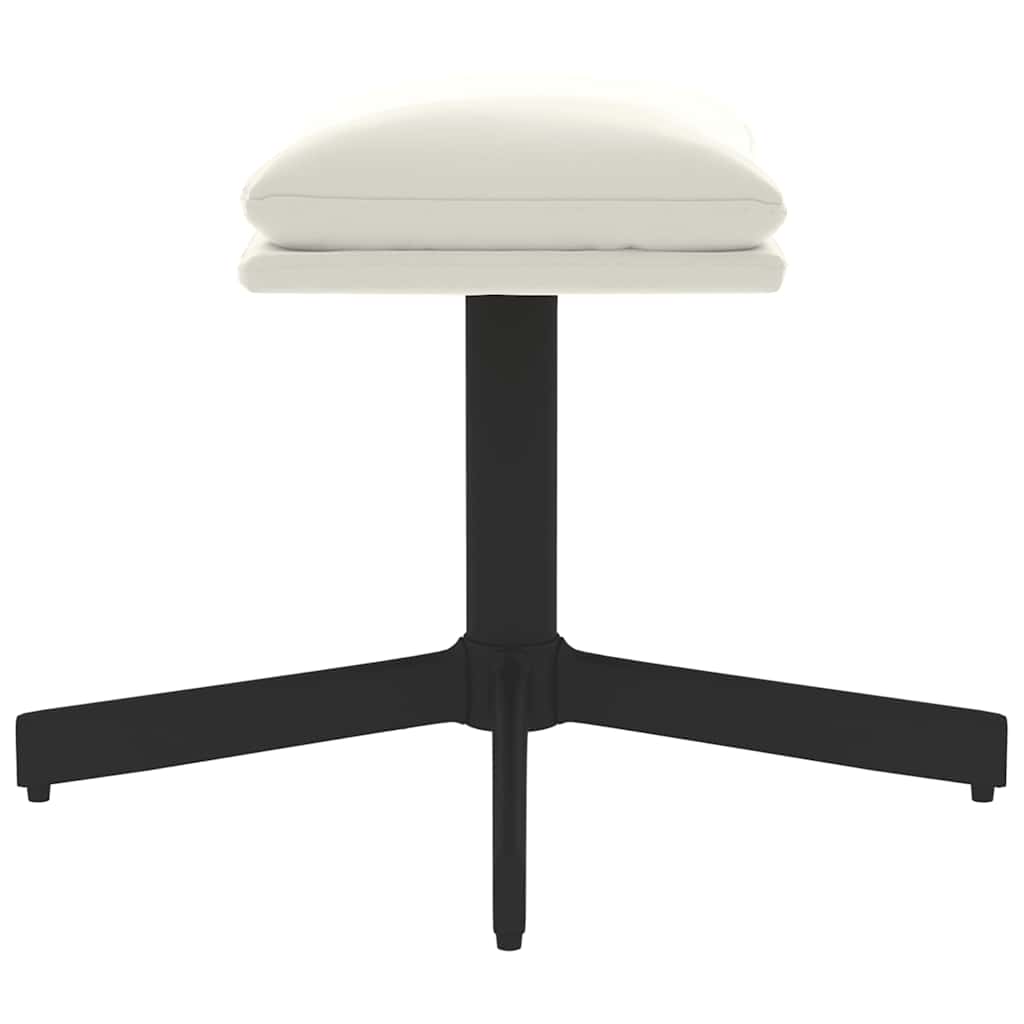 vidaXL Υποπόδιο Λευκό 60x60x36 εκ. Βελούδινο