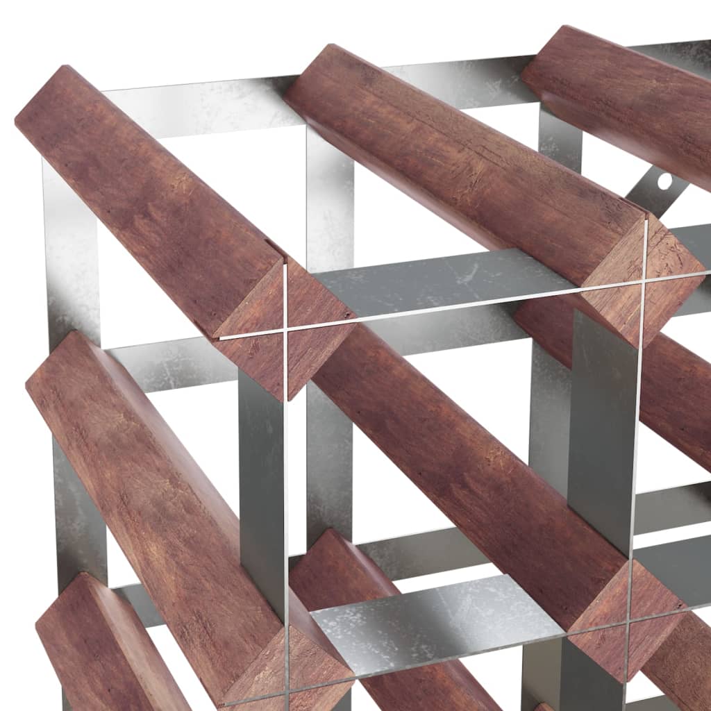 vidaXL Ραφιέρα Κρασιών για 72 Μπουκάλια Καφέ από Μασίφ Ξύλο Πεύκου