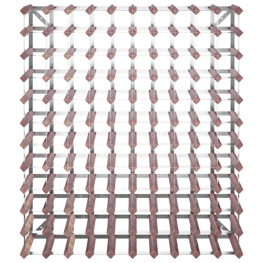 vidaXL Ραφιέρα Κρασιών για 120 Μπουκάλια Καφέ από Μασίφ Ξύλο Πεύκου