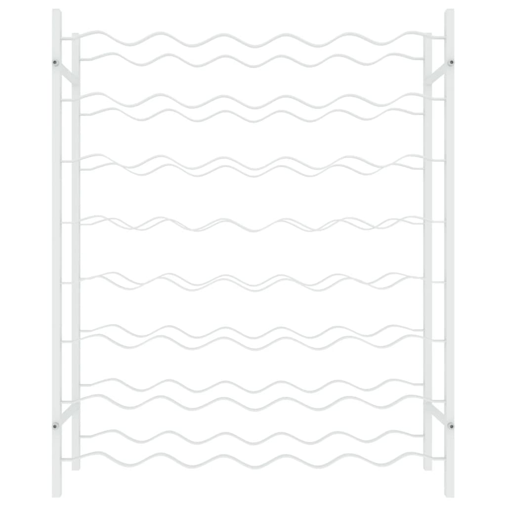 vidaXL Ραφιέρα Κρασιών για 48 Φιάλες Λευκή Μεταλλική