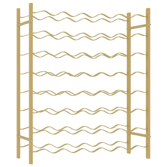 vidaXL Ραφιέρα Κρασιών για 48 Φιάλες Χρυσή Μεταλλική