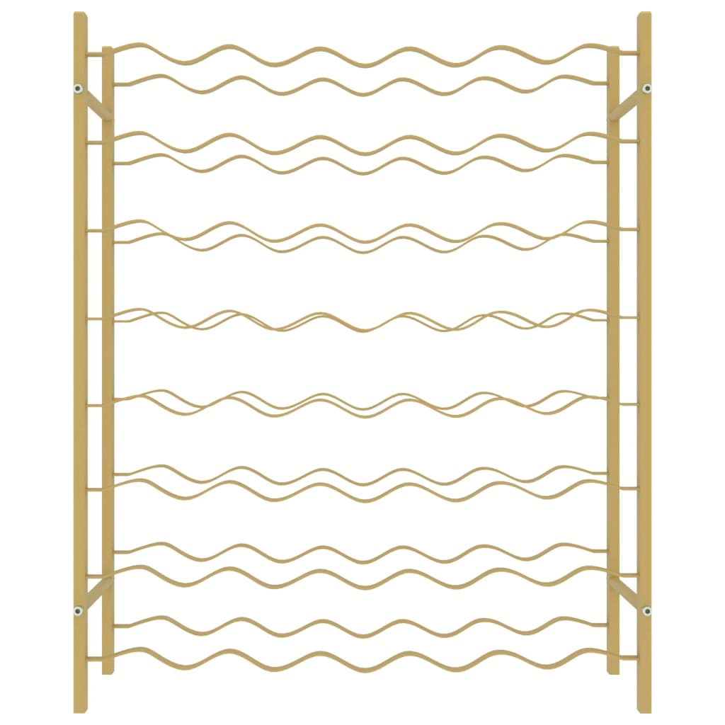 vidaXL Ραφιέρα Κρασιών για 48 Φιάλες Χρυσή Μεταλλική