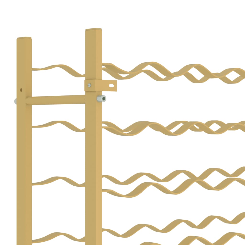 vidaXL Ραφιέρα Κρασιών για 36 Φιάλες Χρυσή Μεταλλική