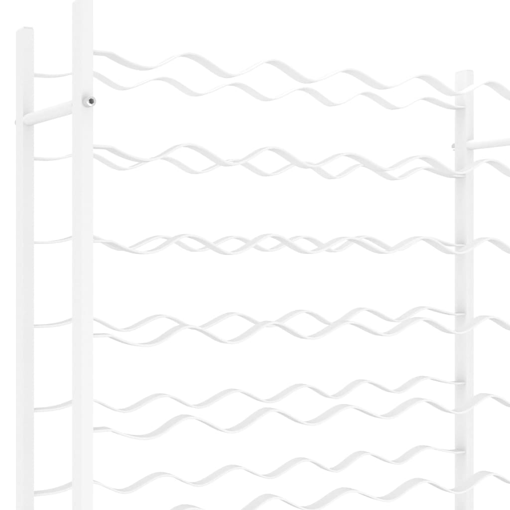 vidaXL Ραφιέρα Κρασιών για 72 Φιάλες Λευκή Μεταλλική