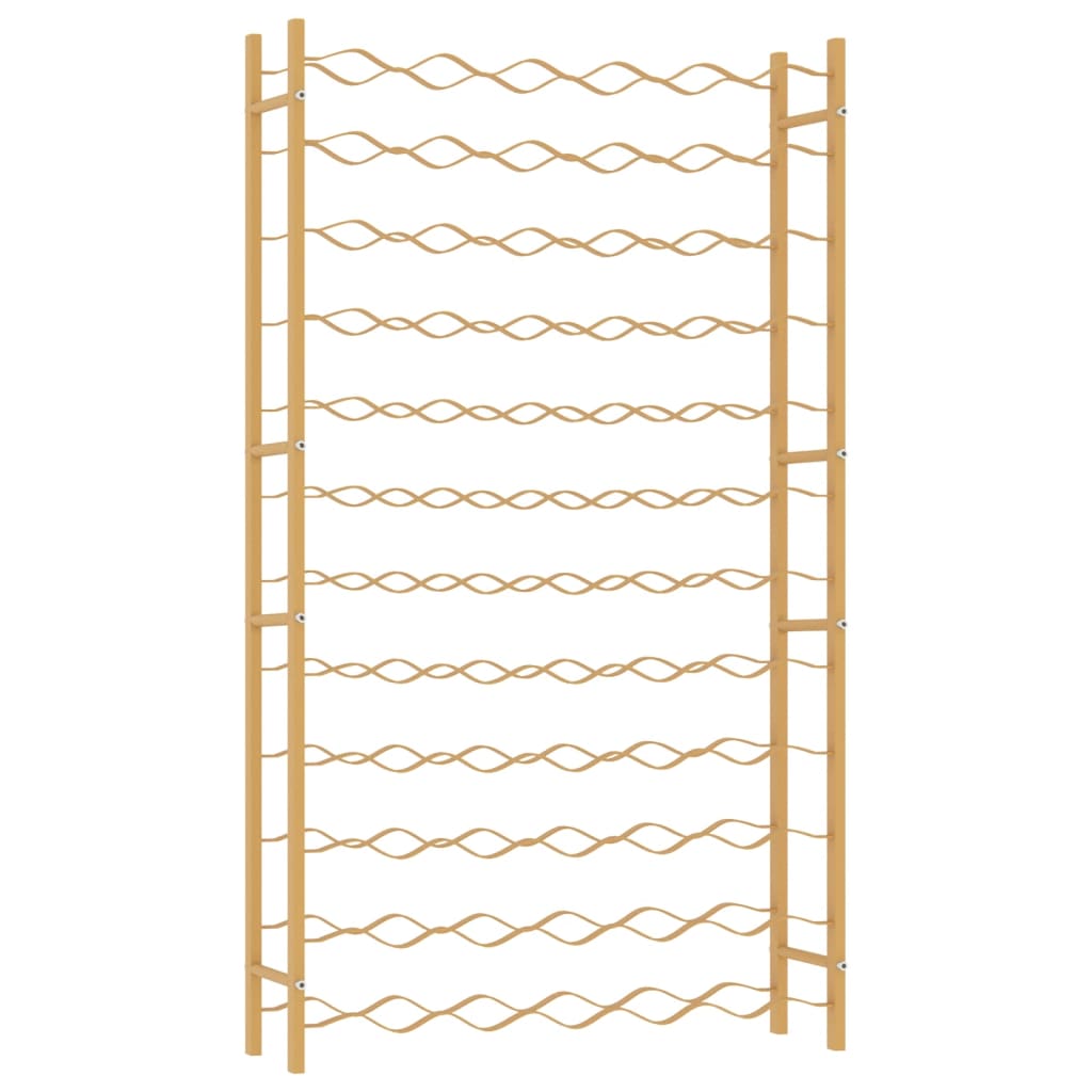 vidaXL Ραφιέρα Κρασιών για 72 Φιάλες Χρυσή Μεταλλική