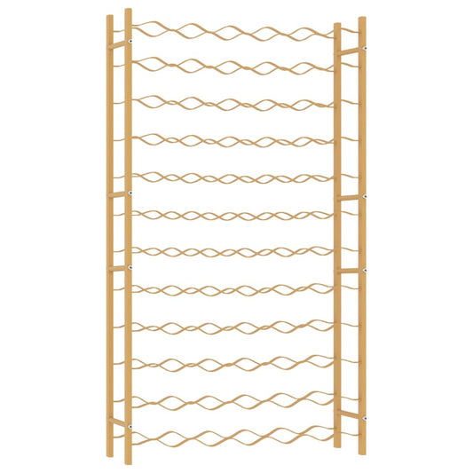 vidaXL Ραφιέρα Κρασιών για 72 Φιάλες Χρυσή Μεταλλική
