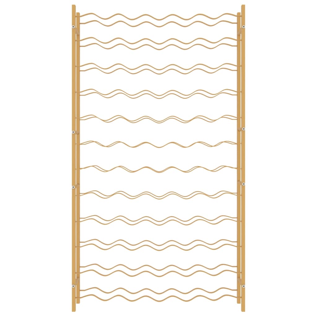 vidaXL Ραφιέρα Κρασιών για 72 Φιάλες Χρυσή Μεταλλική