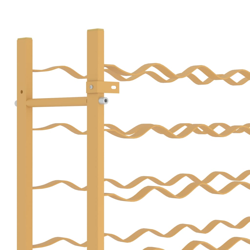 vidaXL Ραφιέρα Κρασιών για 72 Φιάλες Χρυσή Μεταλλική