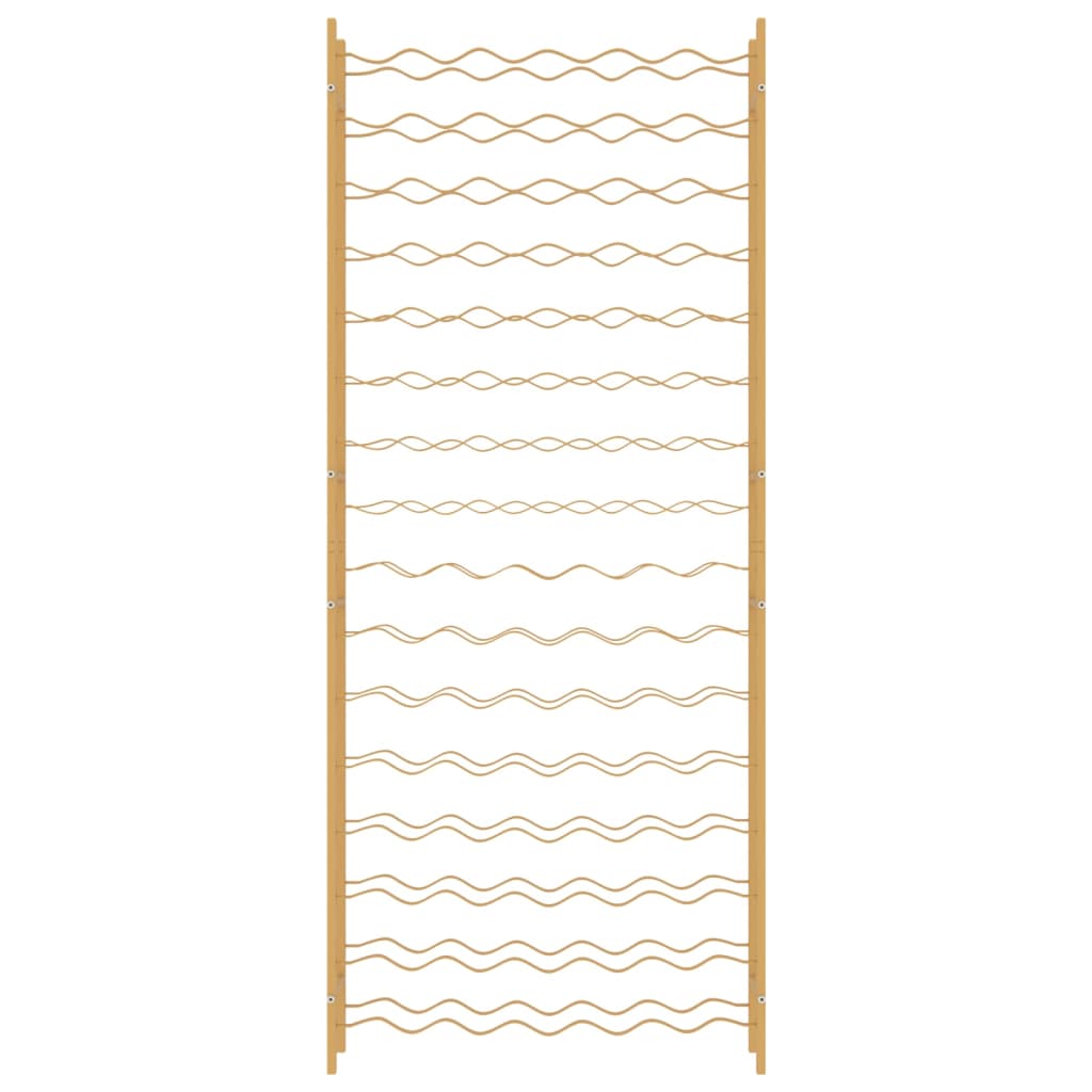 vidaXL Ραφιέρα Κρασιών για 96 Φιάλες Χρυσή Μεταλλική