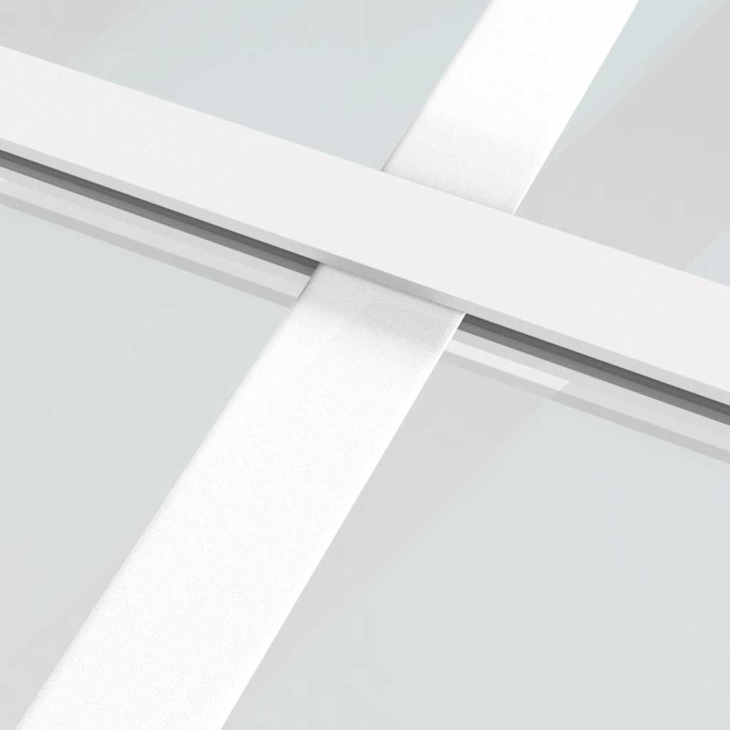 vidaXL Συρόμενη Πόρτα Λευκή 90 x 205 εκ. από Γυαλί ESG / Αλουμίνιο