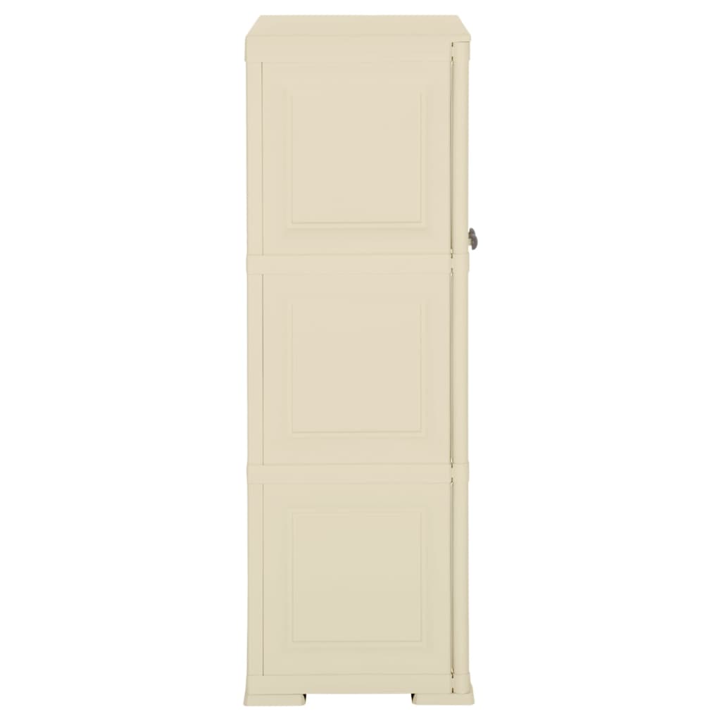 vidaXL Πλαστικό Ντουλάπι Angora Λευκό 79 x 43 x 125εκ. με Σχέδιο Ξύλου