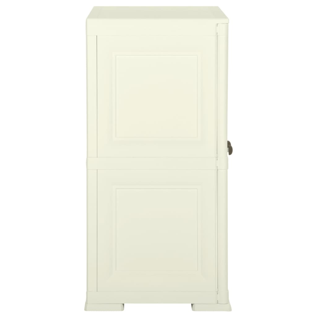 vidaXL Πλαστικό Ντουλάπι Κρεμ Ανοιχτό 79 x 43 x 85,5εκ με Σχέδιο Ξύλου