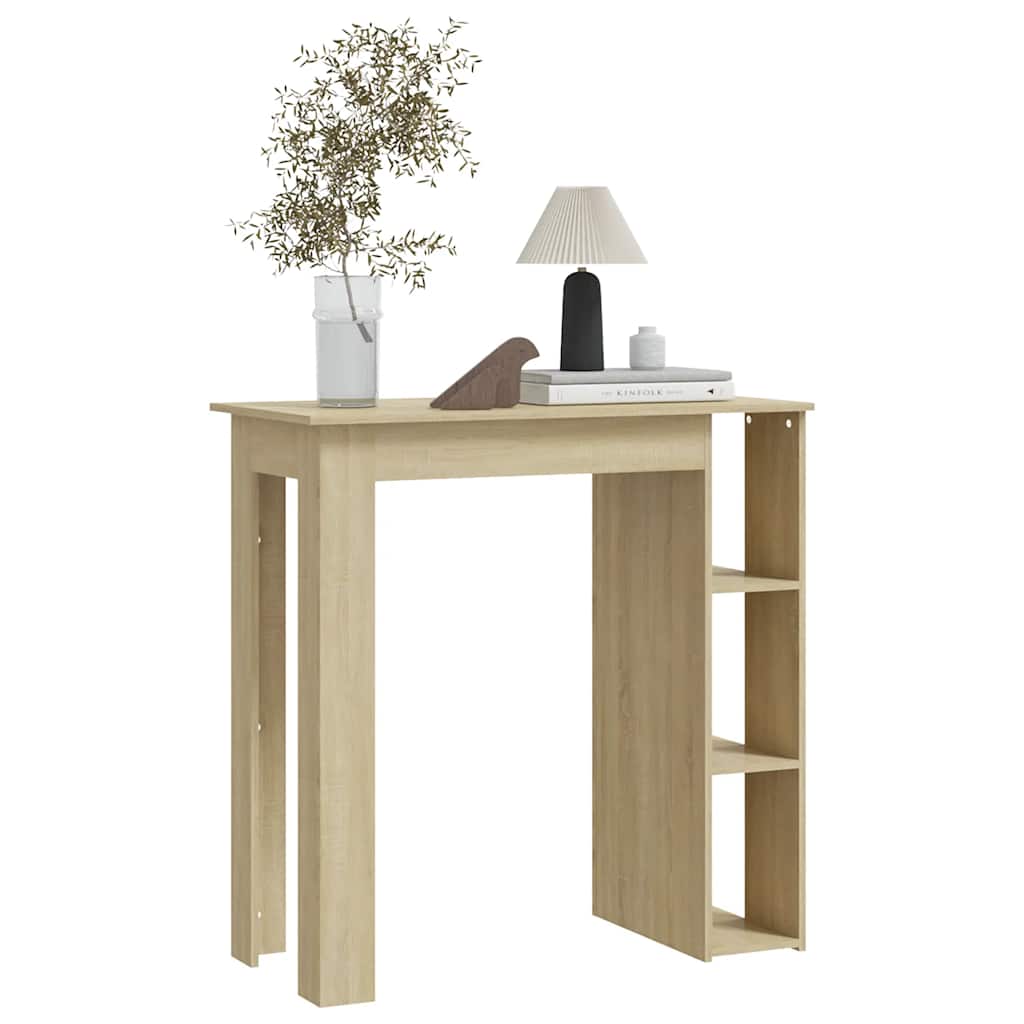 vidaXL Τραπέζι Κονσόλα με Ράφι Sonoma Δρυς 102x50x103,5εκ Επεξ. Ξύλο