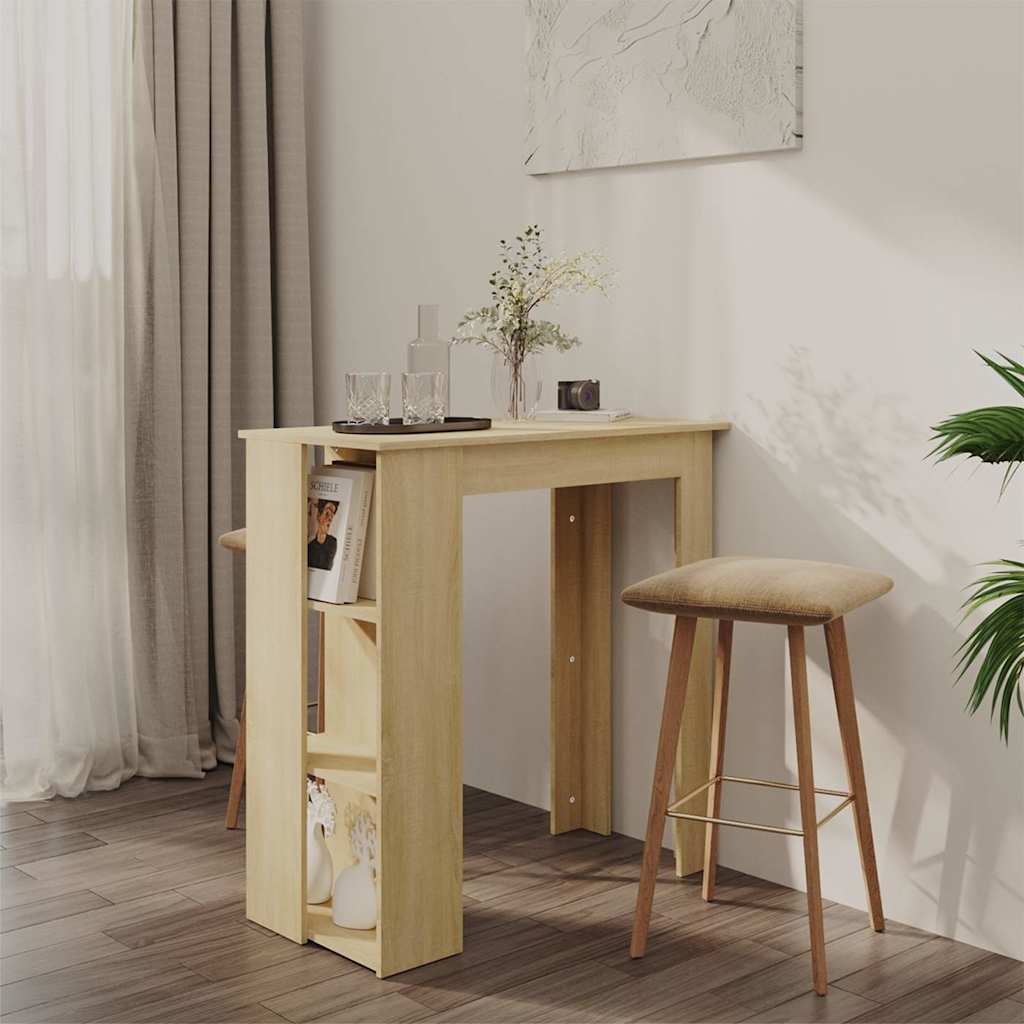 vidaXL Τραπέζι Κονσόλα με Ράφι Sonoma Δρυς 102x50x103,5εκ Επεξ. Ξύλο
