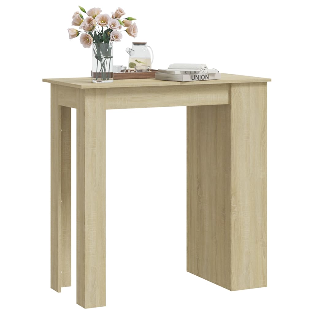 vidaXL Τραπέζι Μπαρ με Ράφια Sonoma Δρυς 102x50x103,5 εκ. Επεξ. Ξύλο