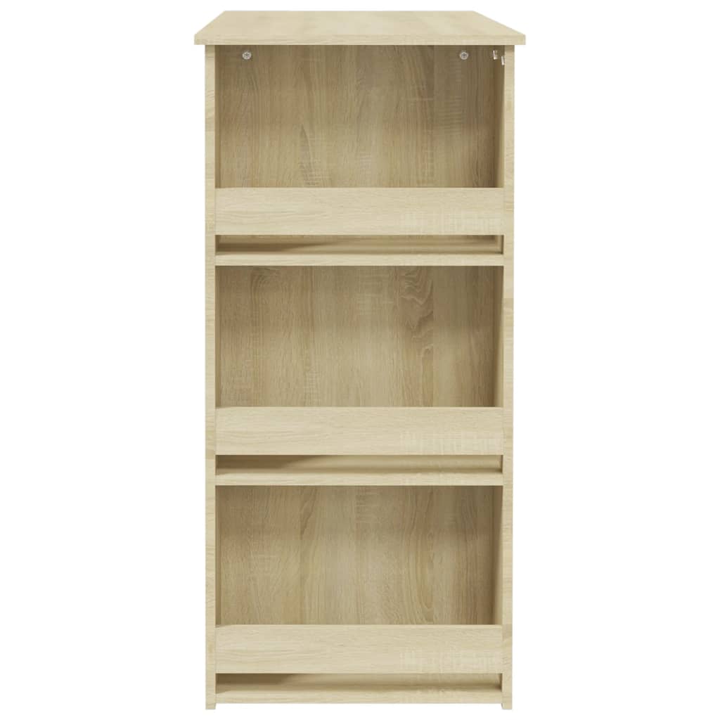 vidaXL Τραπέζι Μπαρ με Ράφια Sonoma Δρυς 102x50x103,5 εκ. Επεξ. Ξύλο