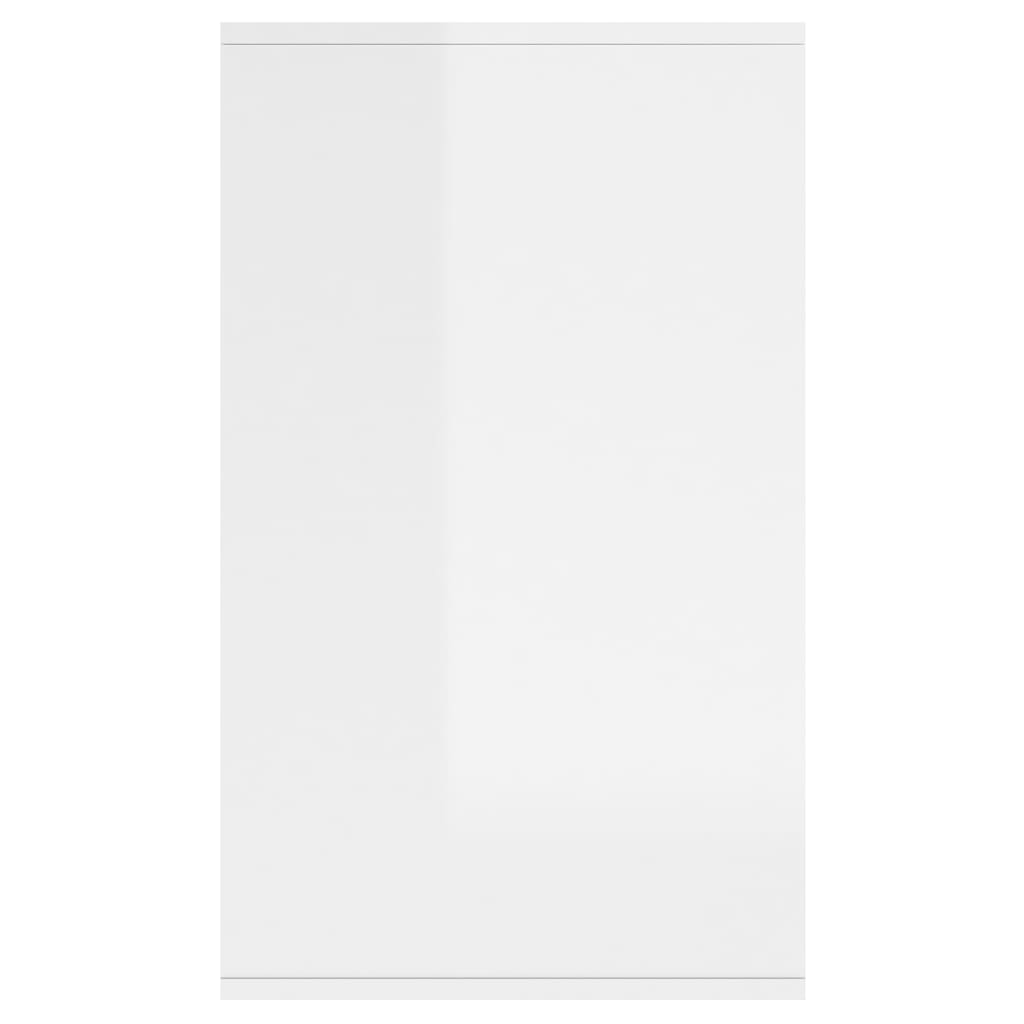 vidaXL Ραφιέρα Γυαλιστερή Λευκή 135x41x75 εκ. από Επεξεργ. Ξύλο