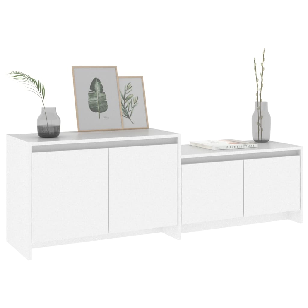 vidaXL Έπιπλο Τηλεόρασης Τοίχου Λευκό 146,5 x 35 x 50 εκ. Επεξ. Ξύλο