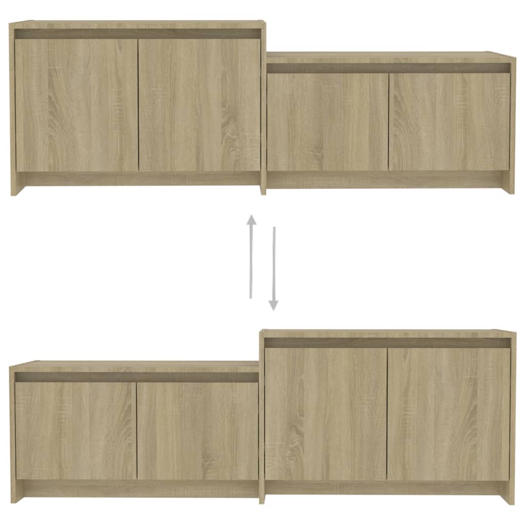 vidaXL Έπιπλο Τηλεόρασης Sonoma Δρυς 146,5x35x50 εκ. Επεξεργ. Ξύλο