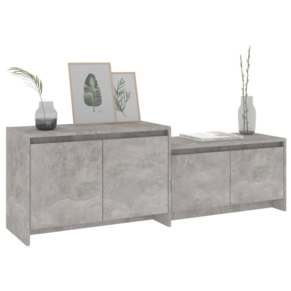 vidaXL Έπιπλο Τηλεόρασης Γκρι Σκυρ. 146,5x35x50 εκ. Επεξ. Ξύλο